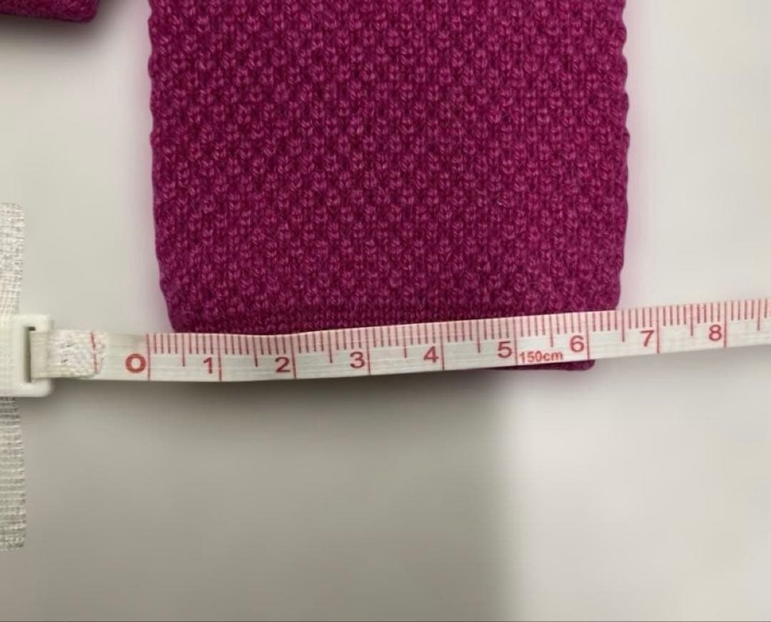 美品　HERMES ネクタイ　8-23 ニットタイ　カシミヤ　ベルト　ソリッド