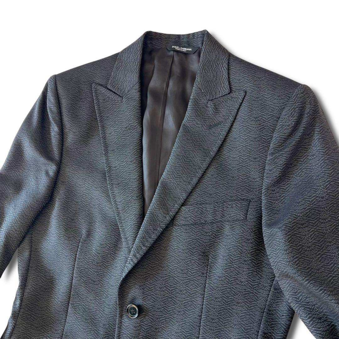 美品 ドルチェ アンド ガッバーナ ウェーブ ジャカード スーツ 44