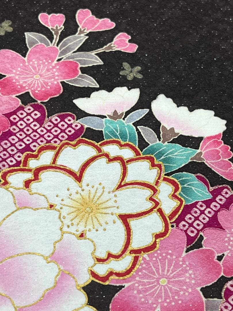 振り袖　フルセット　別誂長襦袢　成人式　金彩加工　結婚式　振袖　銀通し　687