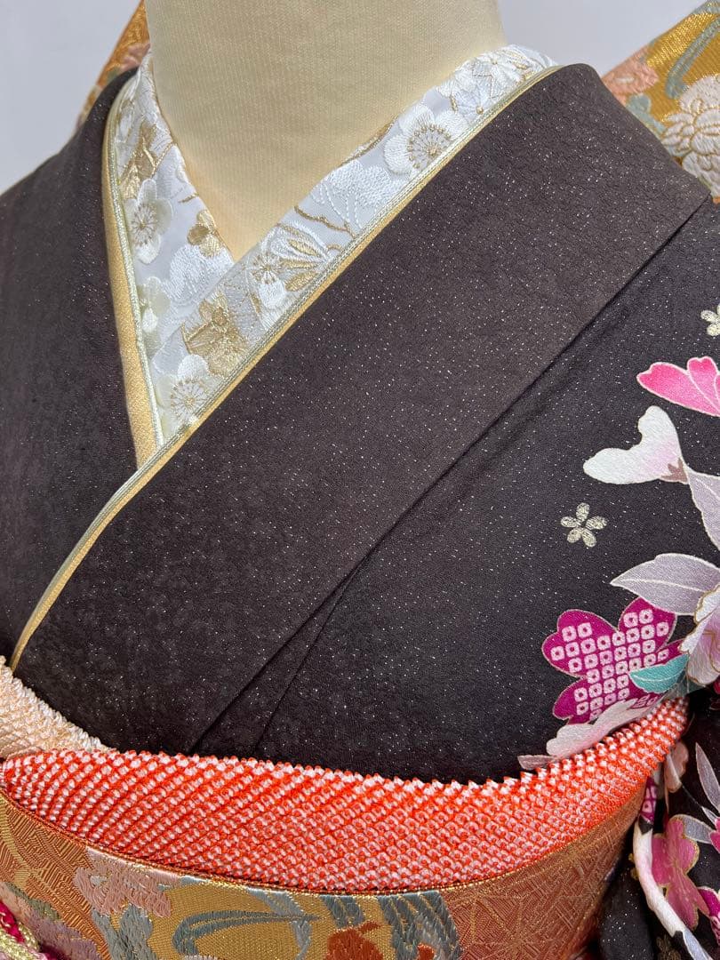 振り袖　フルセット　別誂長襦袢　成人式　金彩加工　結婚式　振袖　銀通し　687