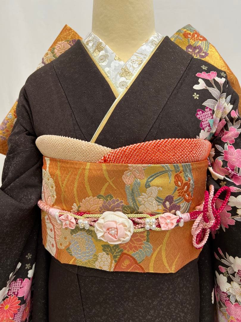 振り袖　フルセット　別誂長襦袢　成人式　金彩加工　結婚式　振袖　銀通し　687