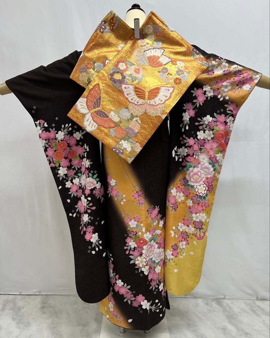 振り袖　フルセット　別誂長襦袢　成人式　金彩加工　結婚式　振袖　銀通し　687