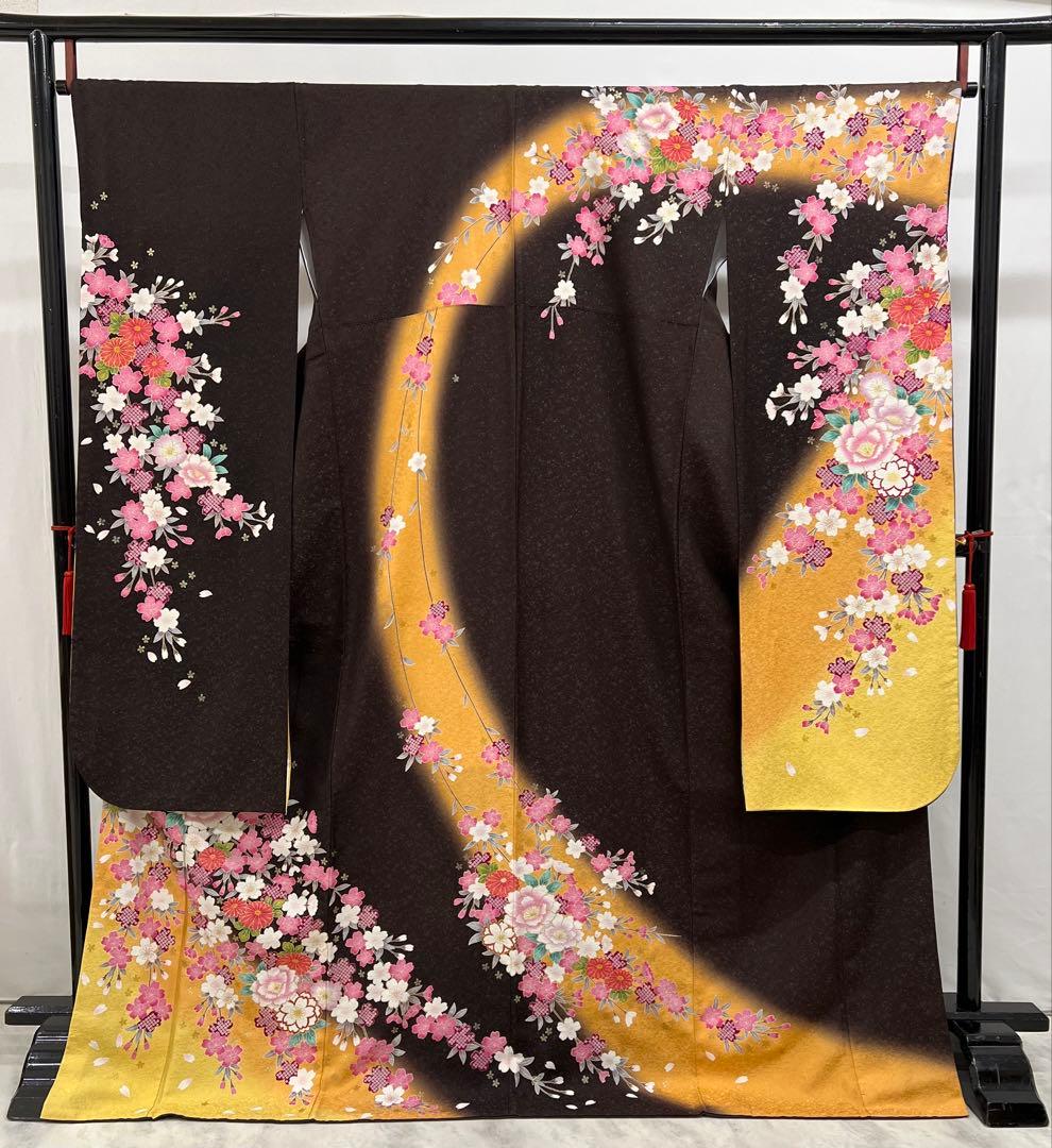 振り袖　フルセット　別誂長襦袢　成人式　金彩加工　結婚式　振袖　銀通し　687