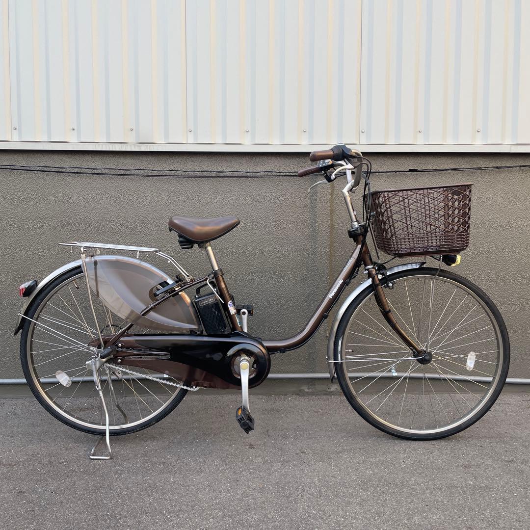 パナソニック電動アシスト自転車26インチ バッテリー16Ah ブラウン