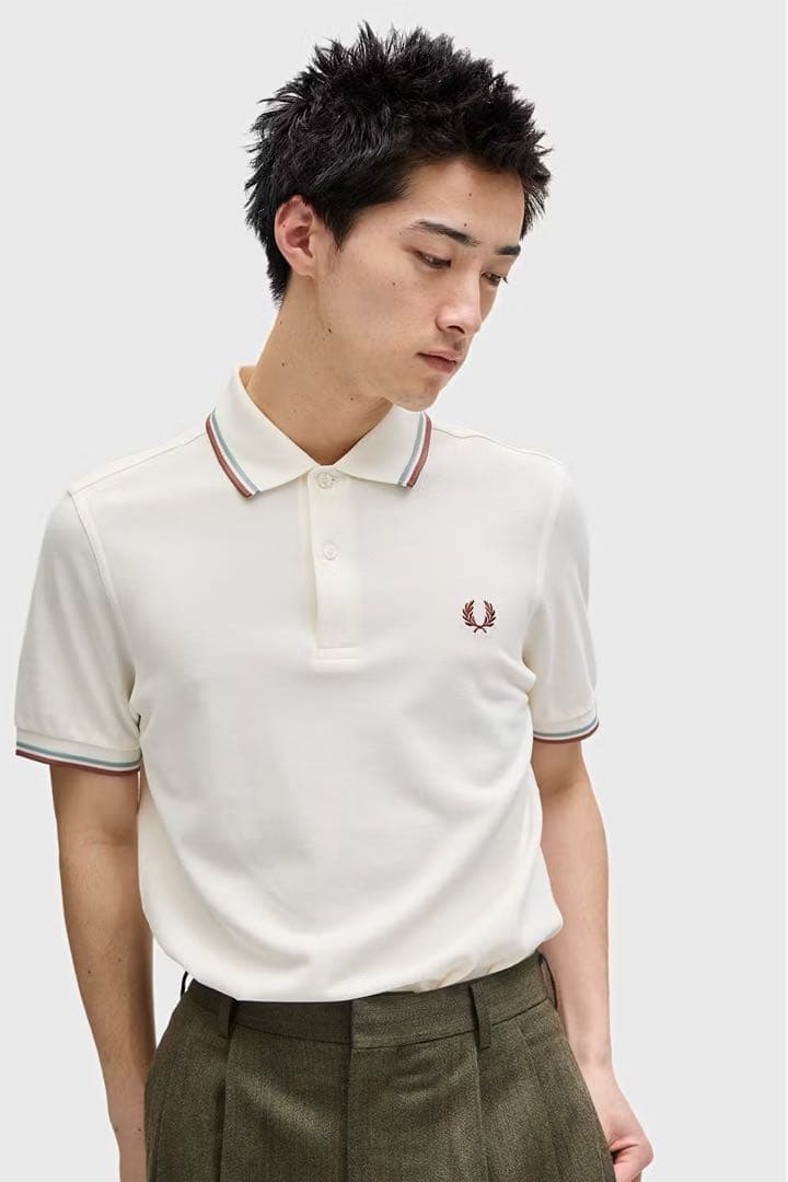 FRED PERRY M3600 白ポロシャツMサイズユニセックス