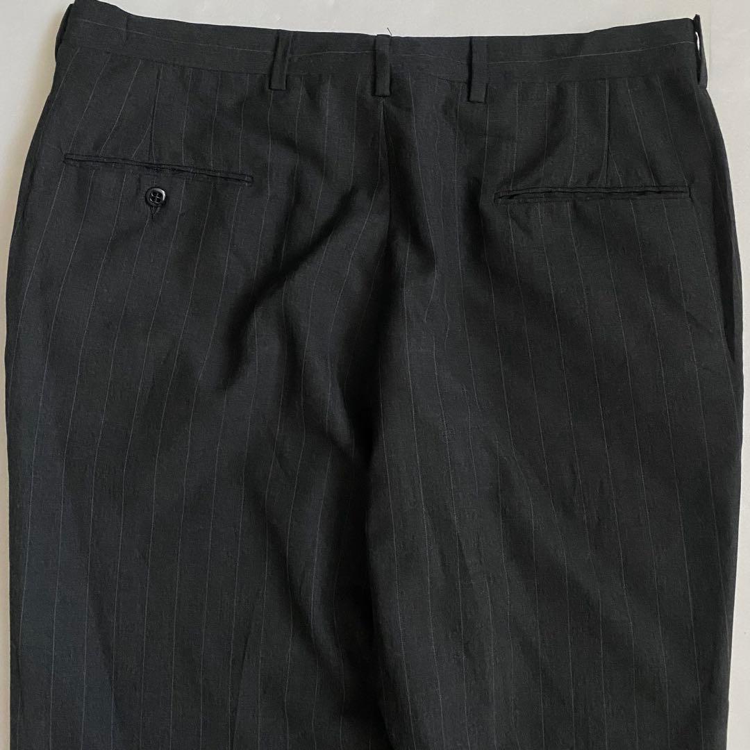 80s ストライプワイドスラックス TALON グレー