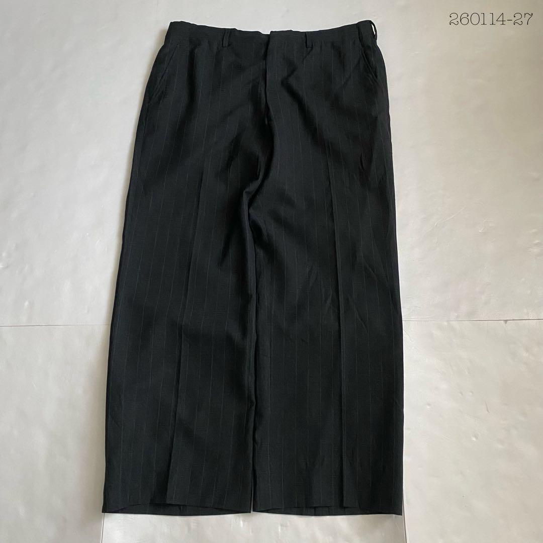 80s ストライプワイドスラックス TALON グレー