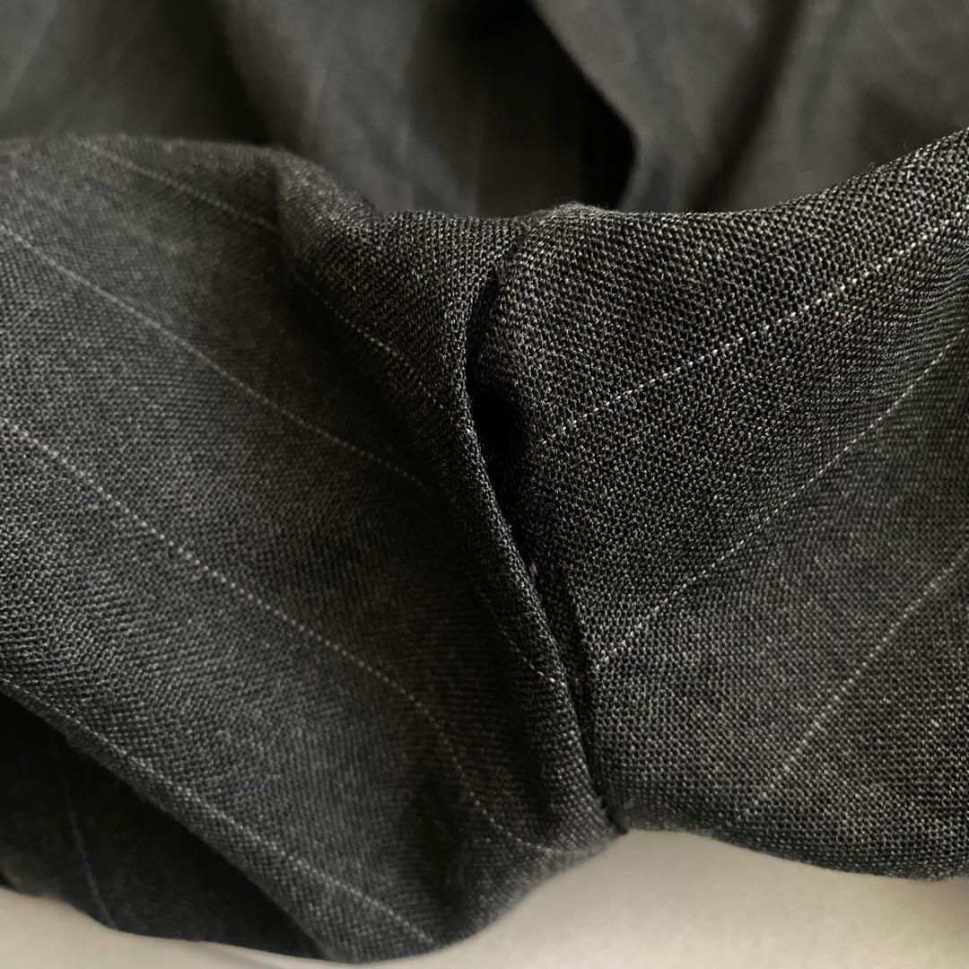 80s ストライプワイドスラックス TALON グレー