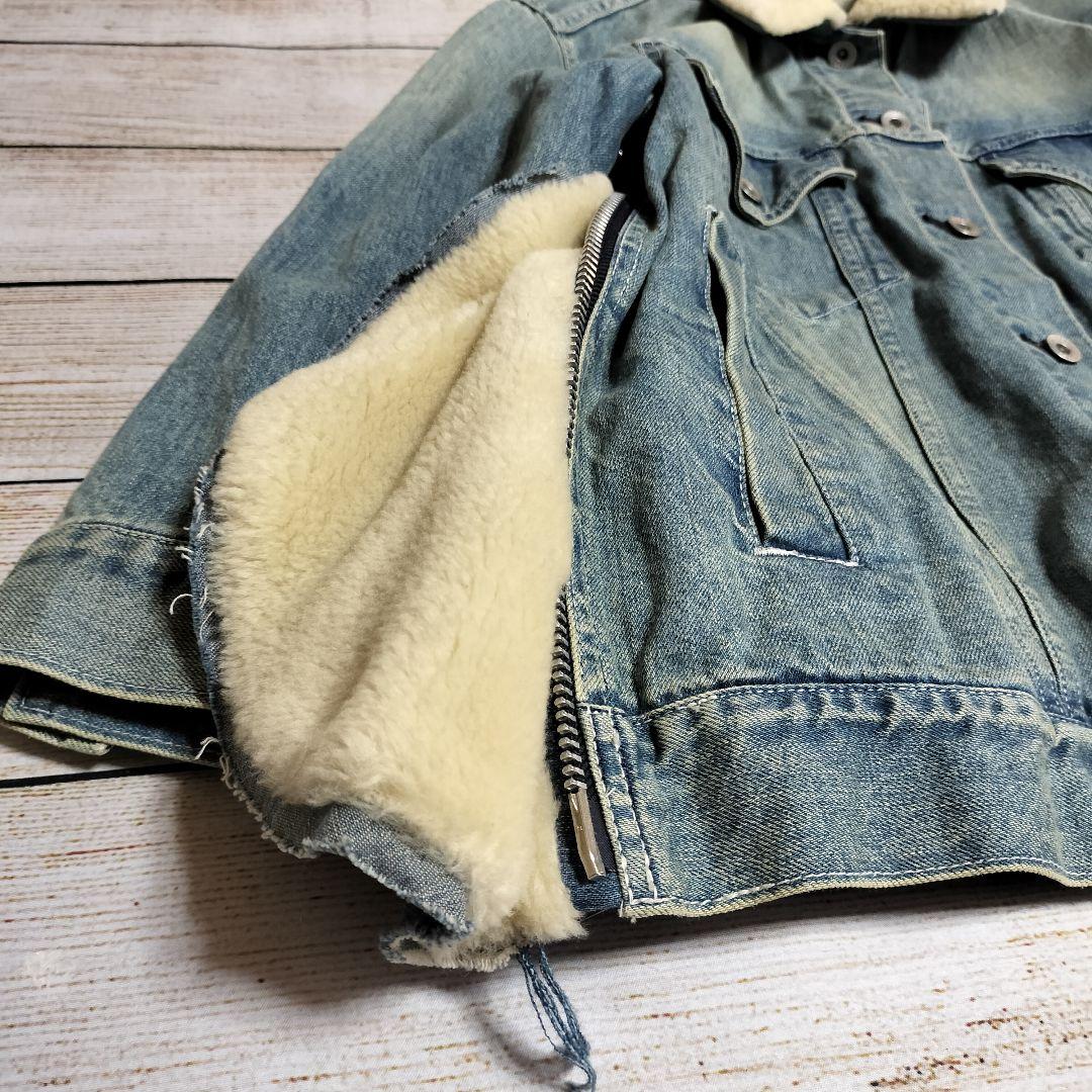 【値下げ交渉歓迎】 サカイ sacai デニムボアジャケット Gジャン 変形 M