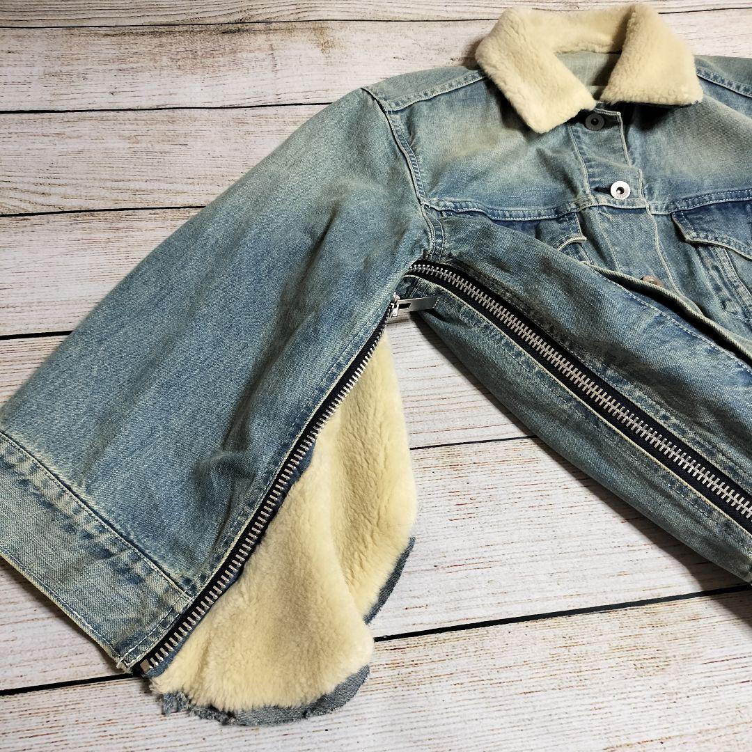【値下げ交渉歓迎】 サカイ sacai デニムボアジャケット Gジャン 変形 M