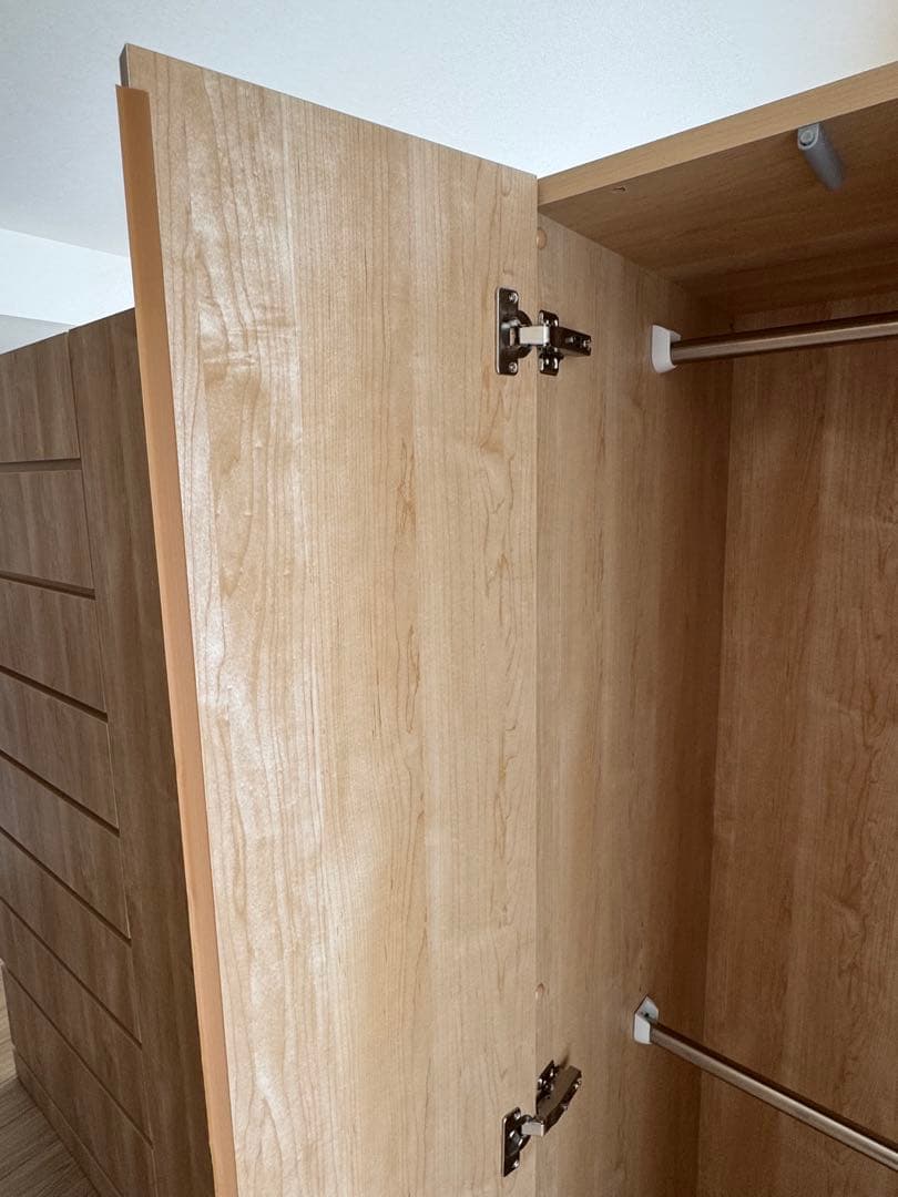 ディノス 壁面間仕切り ミラー ワードローブ ハンガー2段 幅60 高さ180