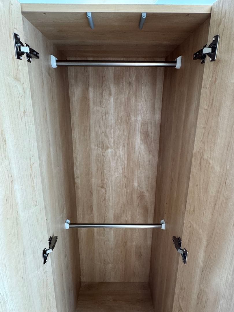 ディノス 壁面間仕切り ミラー ワードローブ ハンガー2段 幅60 高さ180