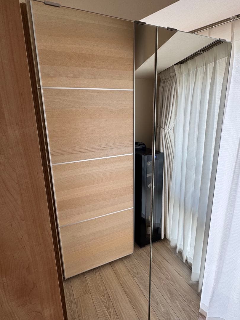 ディノス 壁面間仕切り ミラー ワードローブ ハンガー2段 幅60 高さ180