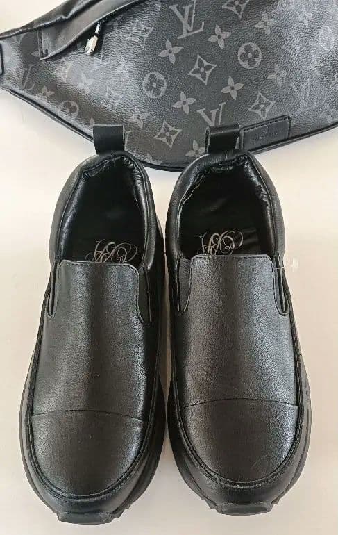 BEARDSLEY ビアズリー 美品 レザースリッポン　23.5cm