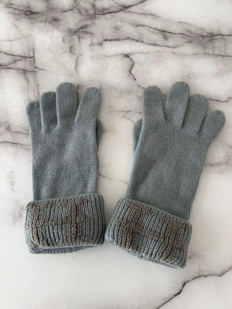 エルメス Hロゴ 手袋 グローブ カシミヤ