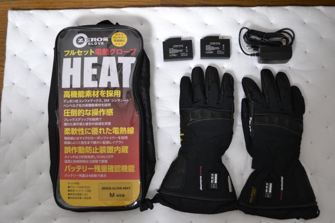 【タラ丸】ZEROS GLOVE HEAT フルセット電熱グローブ M
