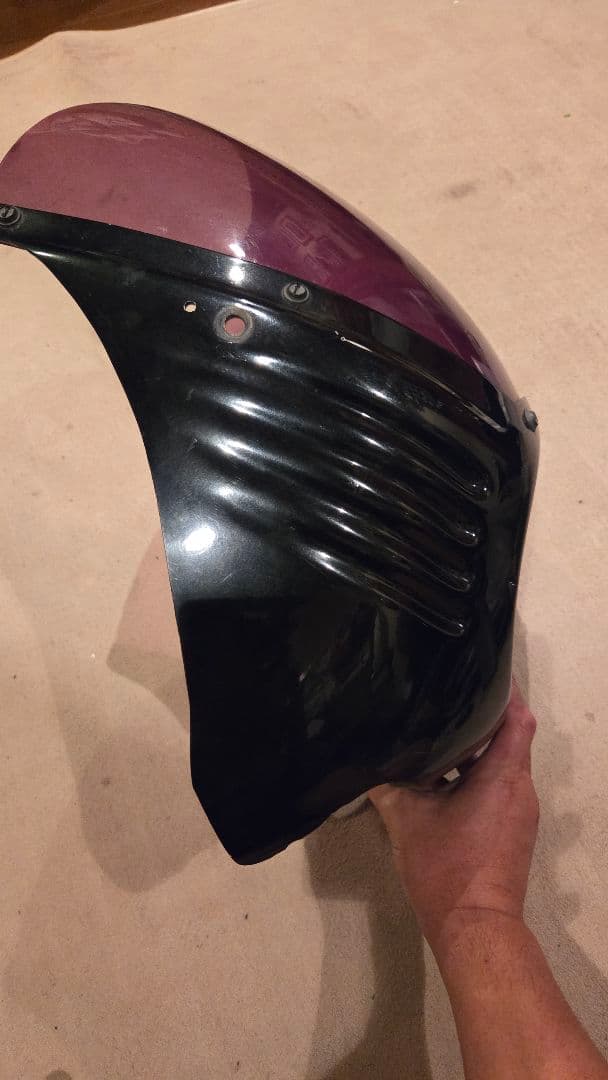 ハーレー　ネスカウル　スリット入り　 紫色透明シールド