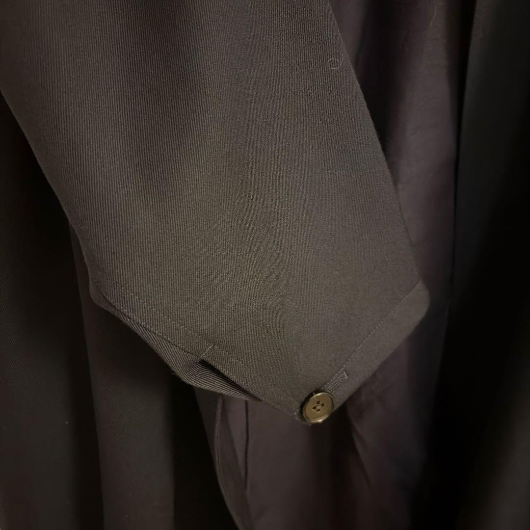 【CABaN】ウールギャバジン スタンドカラーコート ネイビーM　超美品