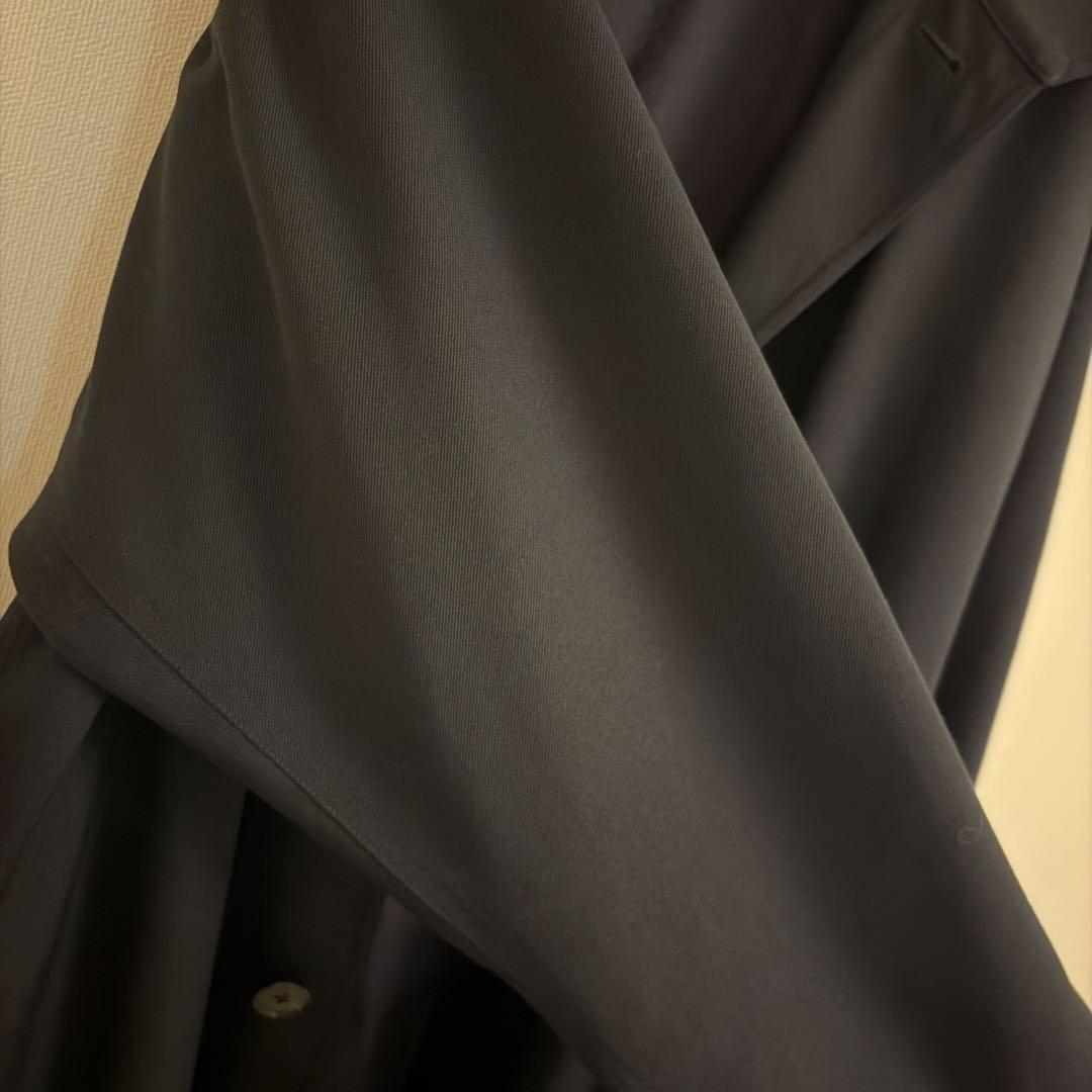 【CABaN】ウールギャバジン スタンドカラーコート ネイビーM　超美品