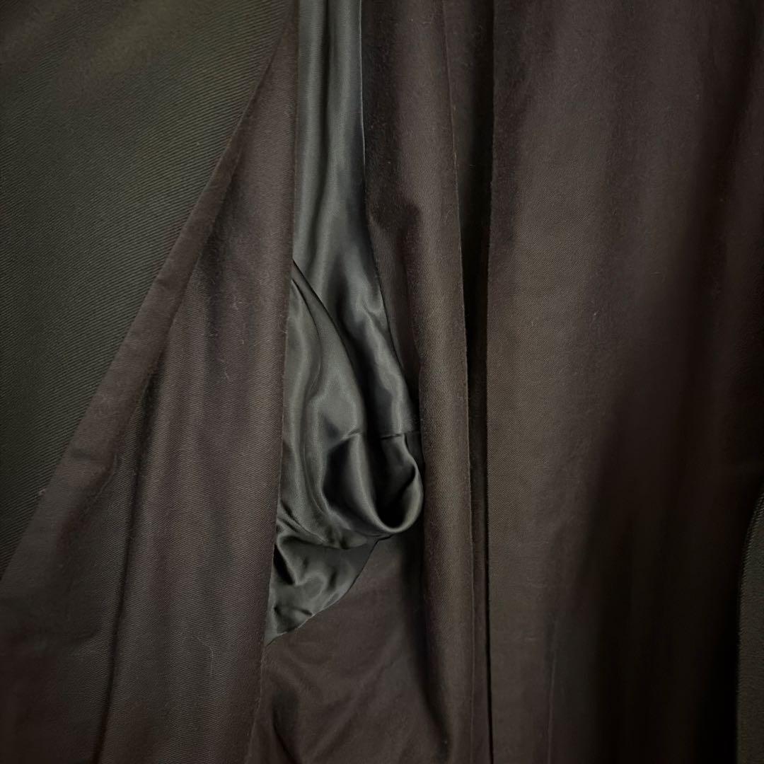 【CABaN】ウールギャバジン スタンドカラーコート ネイビーM　超美品