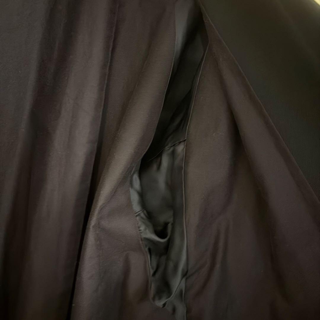 【CABaN】ウールギャバジン スタンドカラーコート ネイビーM　超美品