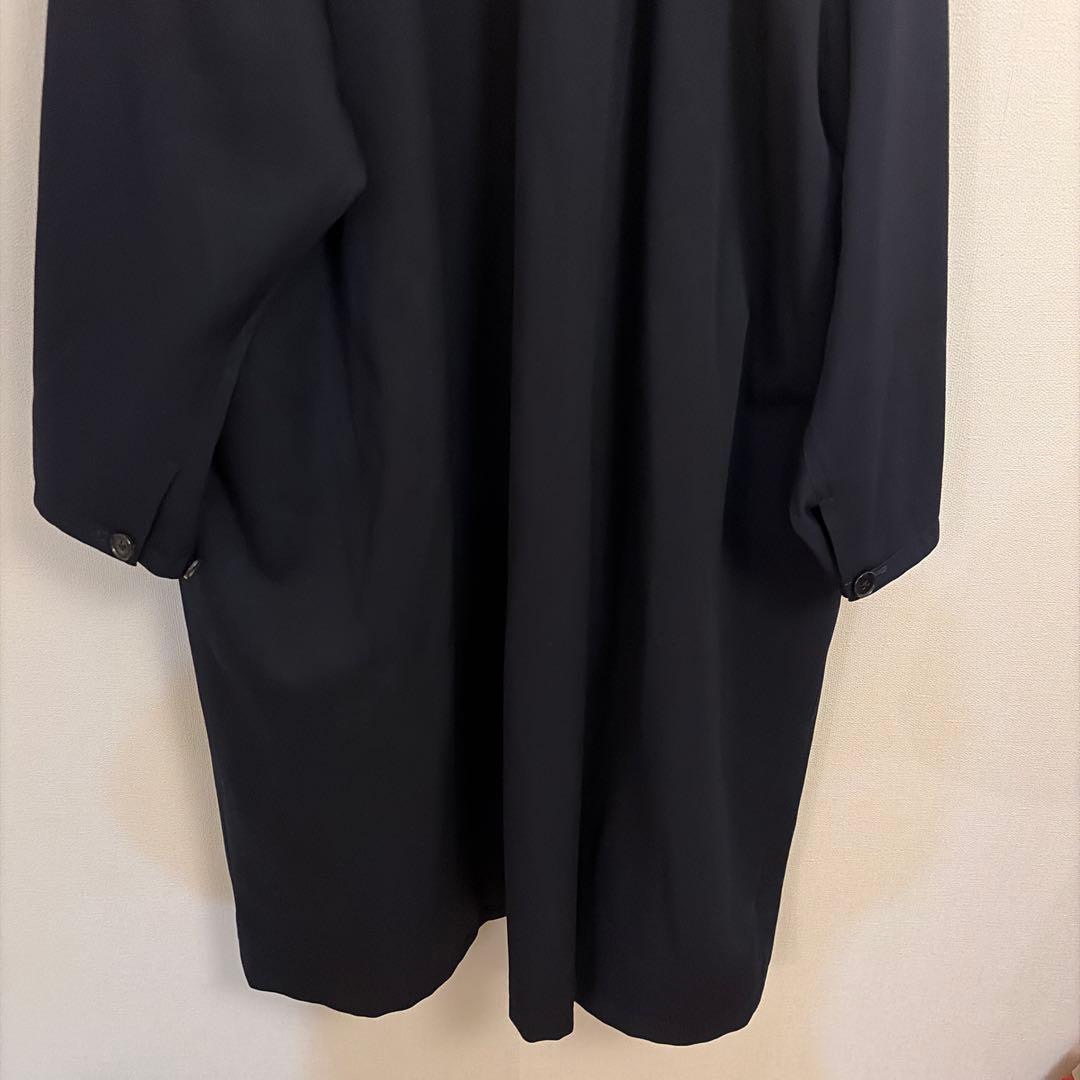 【CABaN】ウールギャバジン スタンドカラーコート ネイビーM　超美品