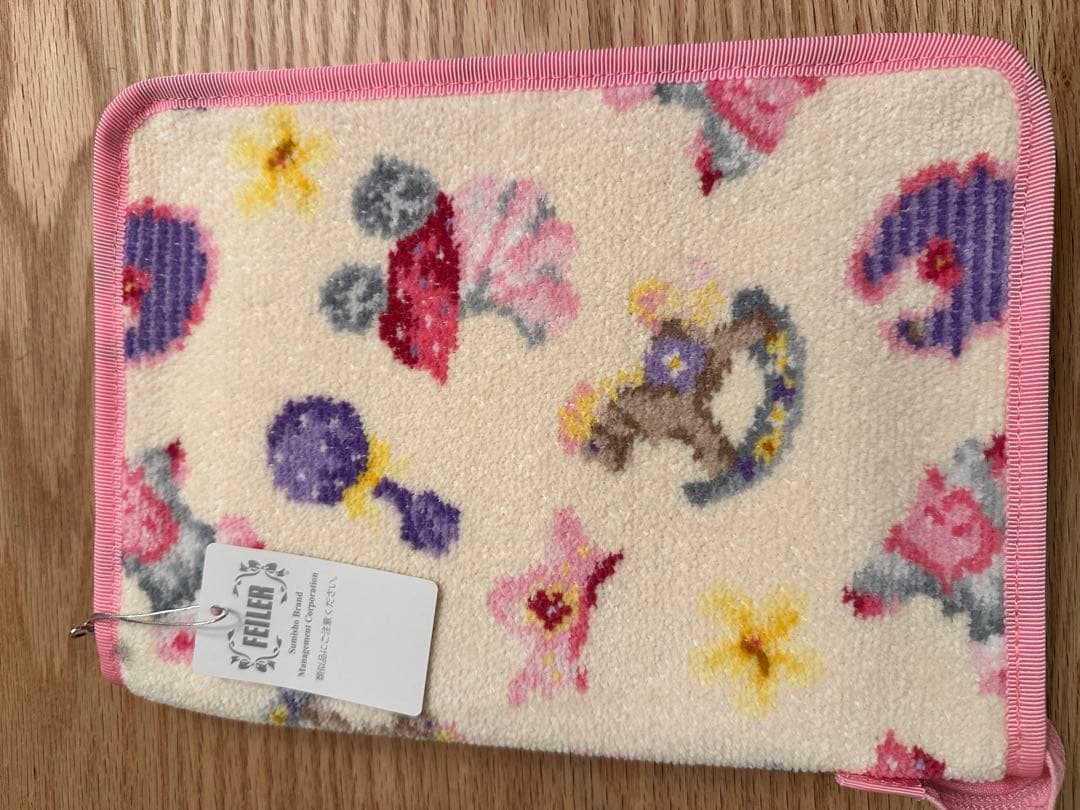 フェイラー　限定ベビーシャワー柄　ベビーピンク マルチケース Lサイズ