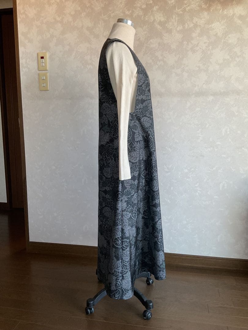 着物リメイクワンピース　　大島紬からジャンバードレス