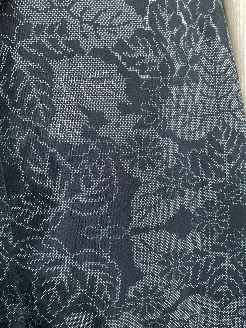 着物リメイクワンピース　　大島紬からジャンバードレス