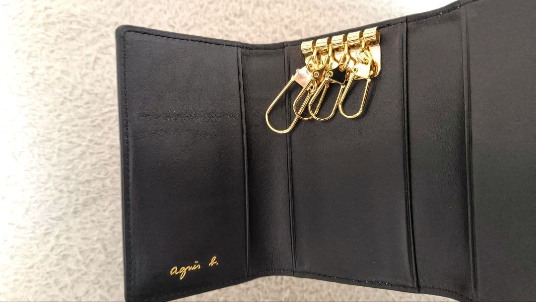 【牛革】【Agnes b】アニエスベー キーケース ブラック