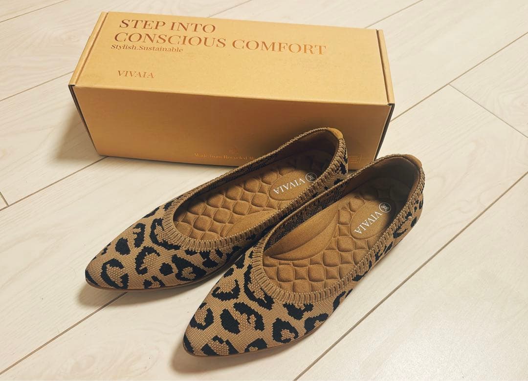 VIVAIA ビバイア フラットシューズ 35 22cm レオパード