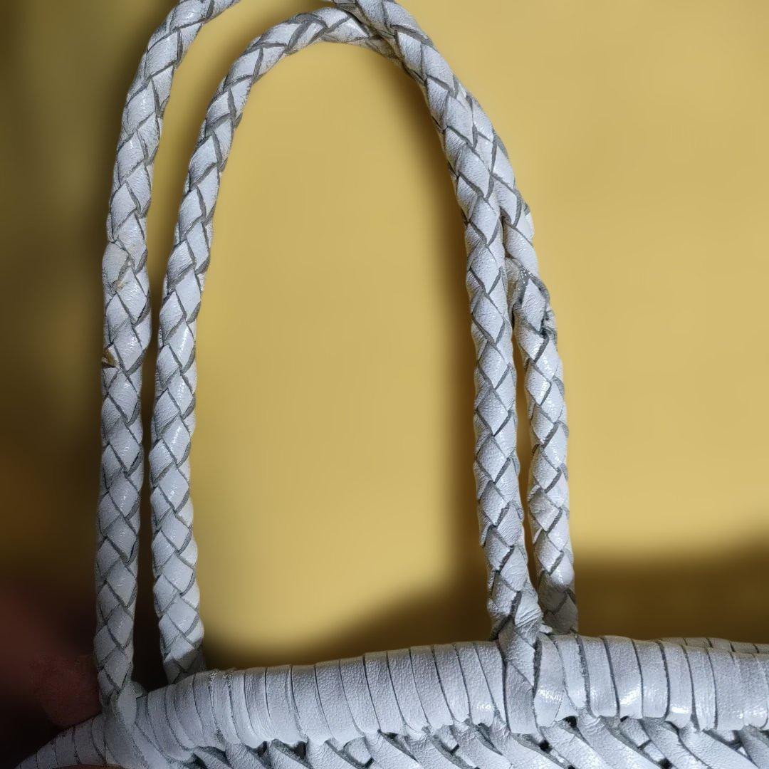 DRAGONDIFFUSION　ドラゴン　ホワイト編み込みトートバッグ