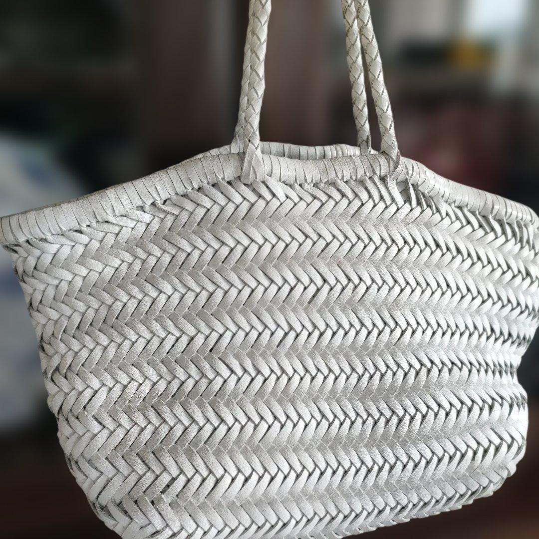 DRAGONDIFFUSION　ドラゴン　ホワイト編み込みトートバッグ