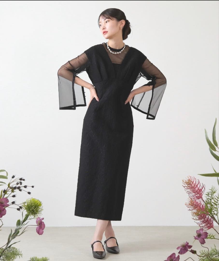 kana ジャガード ワンピース チュール トップス セット パーティー ドレス