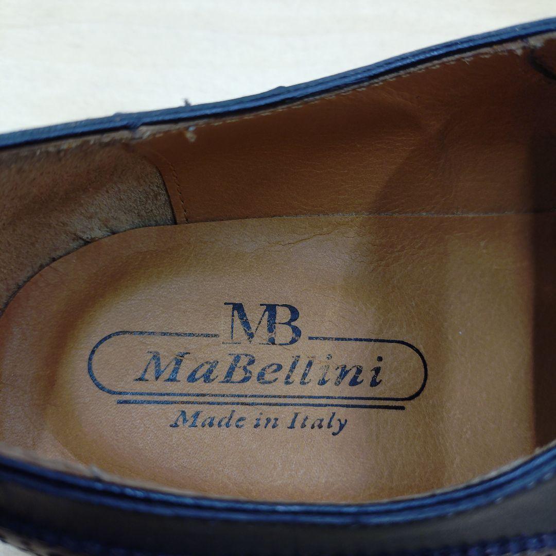 マウリツィオベリーニ 紳士靴 ブラック／ワイン 展示品 イタリア製 サイズ41