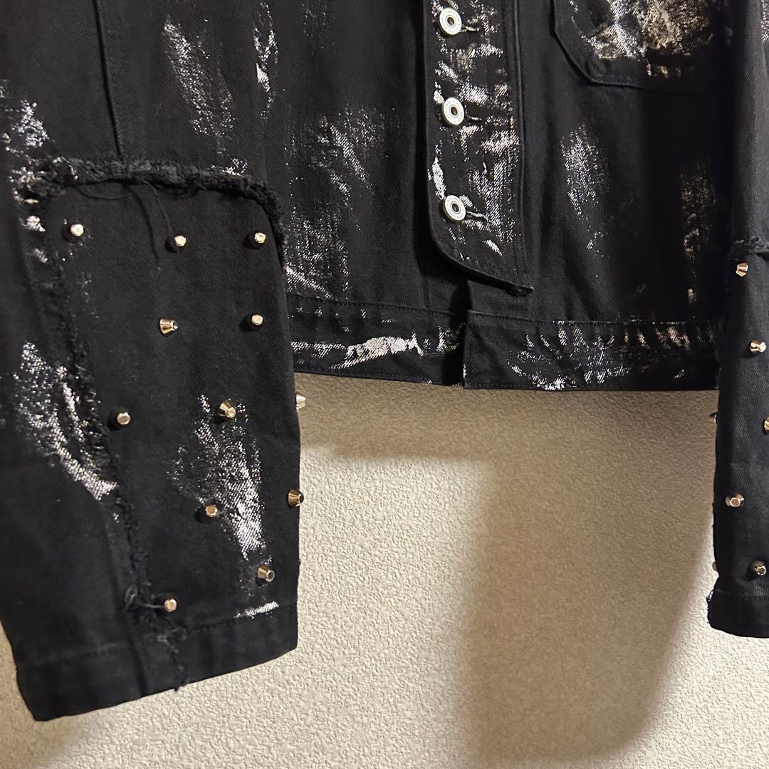 ARGUE CULTURE ペイントスタッズデニムセットアップ ブラックy2k