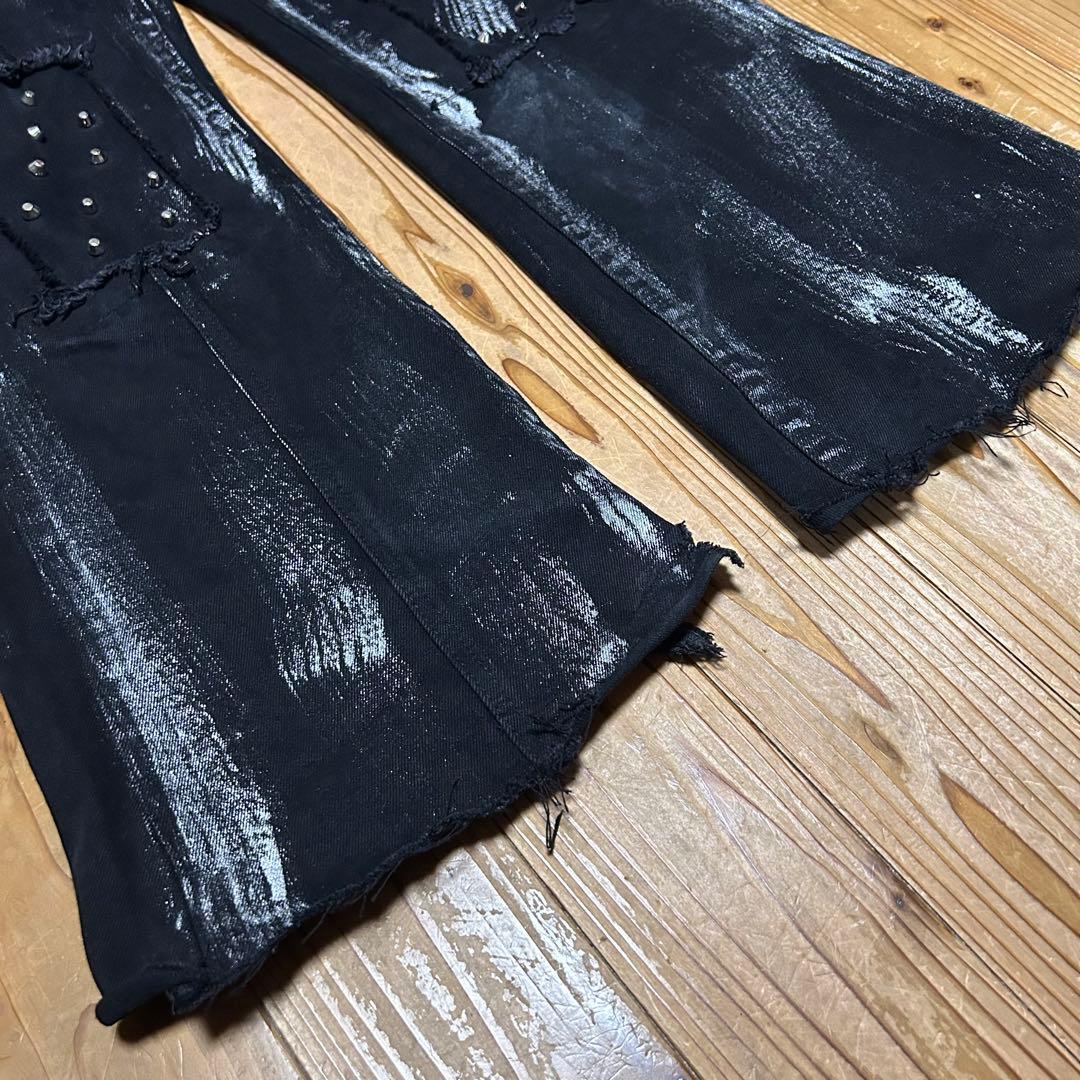 ARGUE CULTURE ペイントスタッズデニムセットアップ ブラックy2k