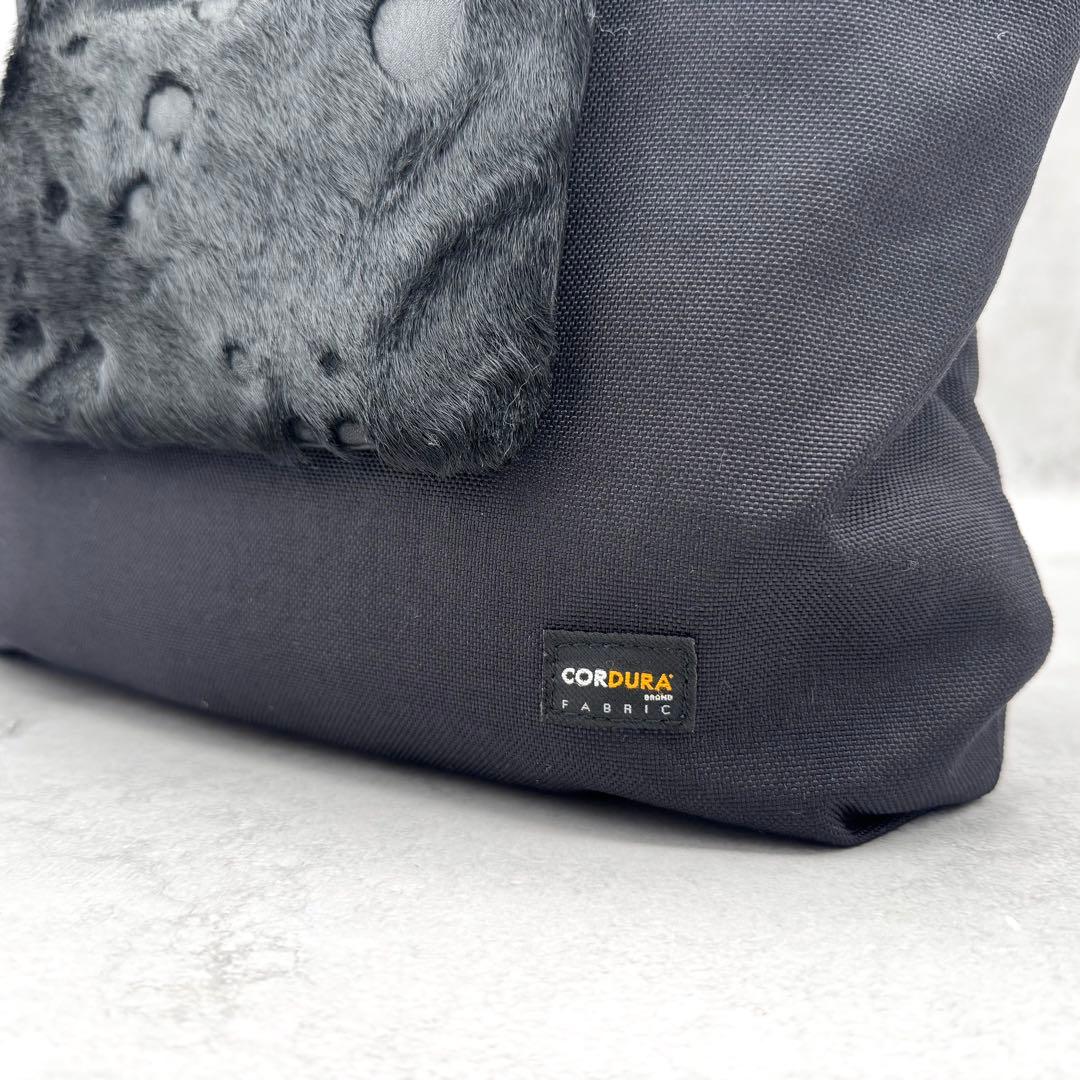 DEUX MILLE ドウミル トートバッグ がま口 水玉 フェイクファー A4