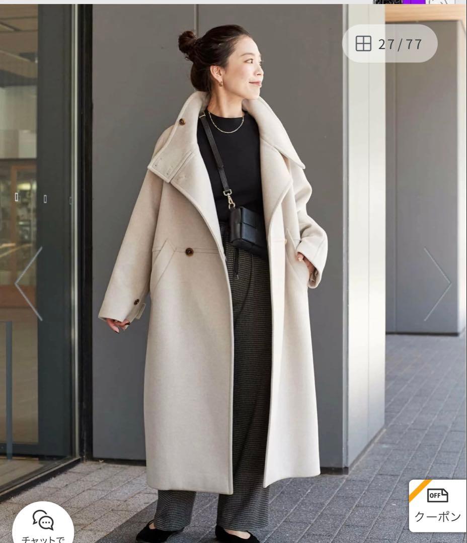 B.C STOCK ダブルビーバーコクーンコート