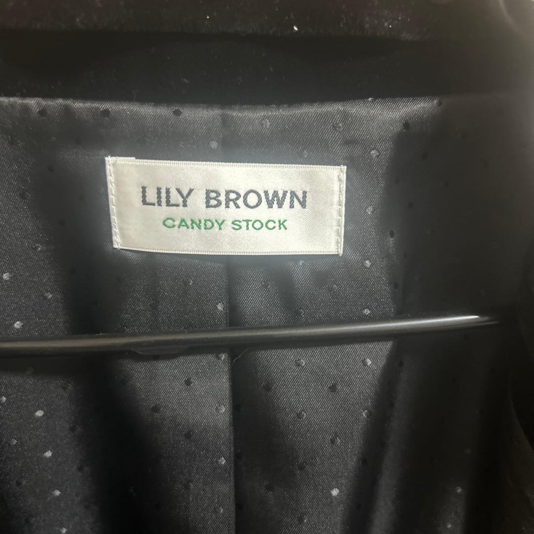 LILY BROWN LB CANDYスカラップビジューアタッチドジャケット
