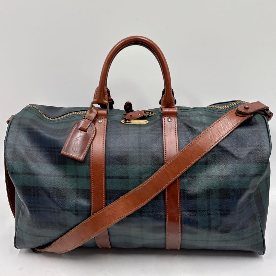 ✨希少 ポロラルフローレン ボストンバッグ 2way ショルダーバッグ チェック