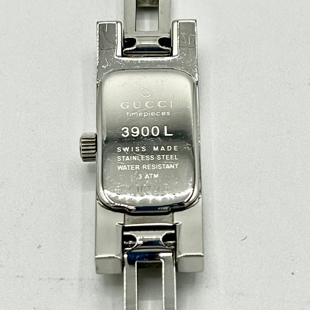 【稼働/新品電池】グッチ 3900L シルバー ブレスウォッチ 防水 腕時計