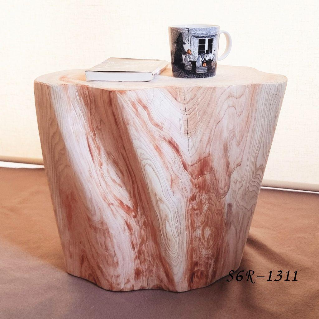 天然アロマ 東濃ひのき 切株スツール・テーブル・無垢無塗装・オーガニック 特大