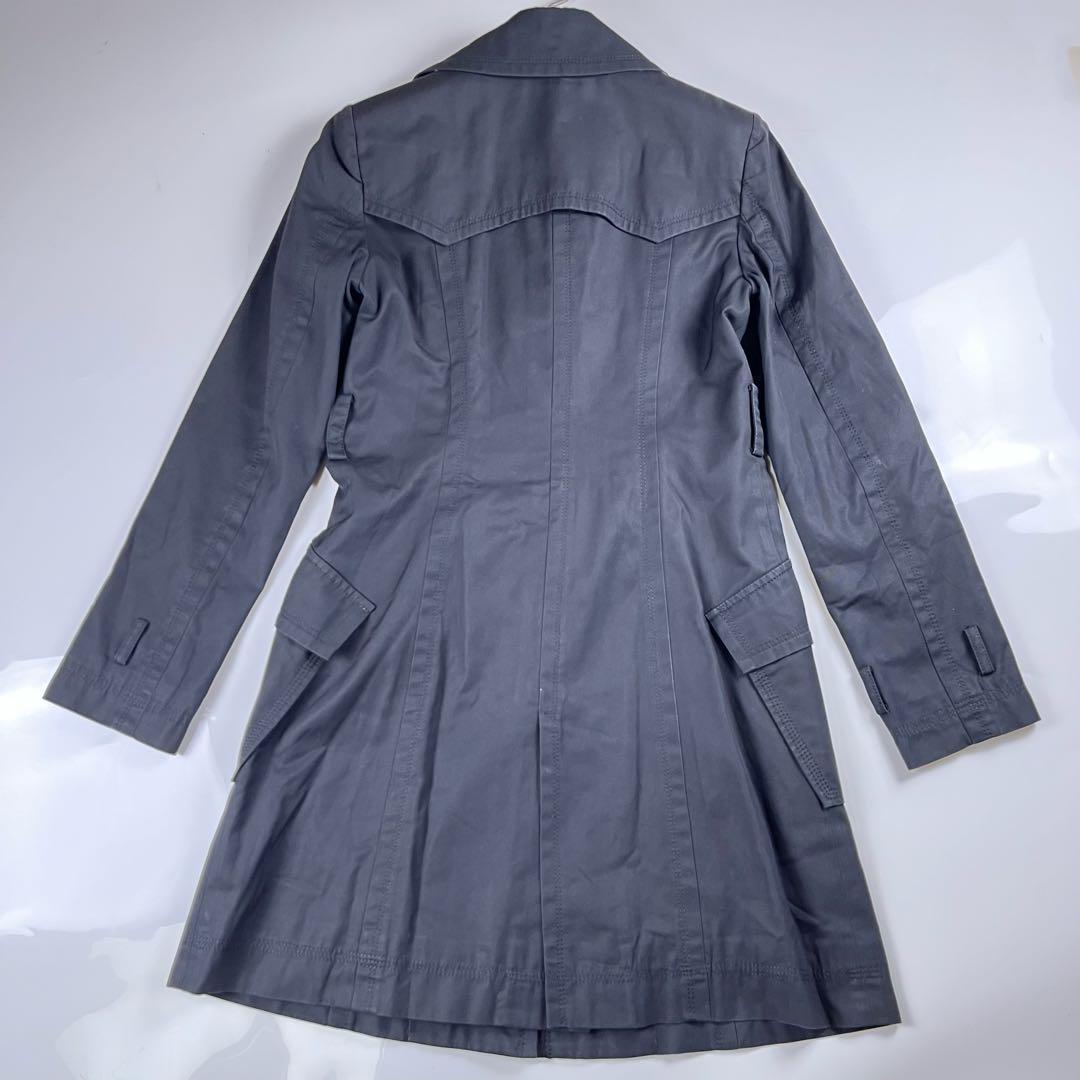 【極美品】バーバリーブルーレーベル トレンチコート ノバチェック 38 ブラック