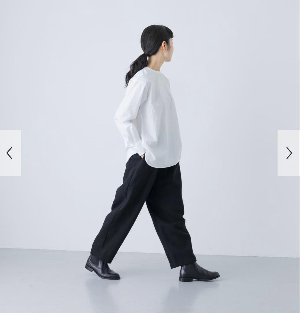 かぐれ　新品　今季　ウールテーパードパンツ　ブラック　 2025秋冬