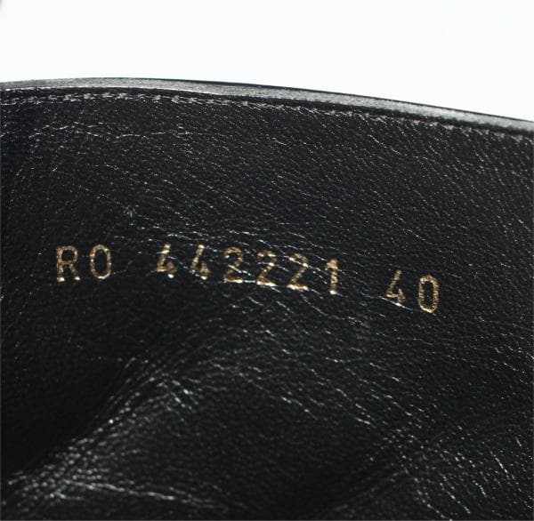 ク*ン様 サンローランパリ ショートブーツ 442221 黒 ブラック エナメル