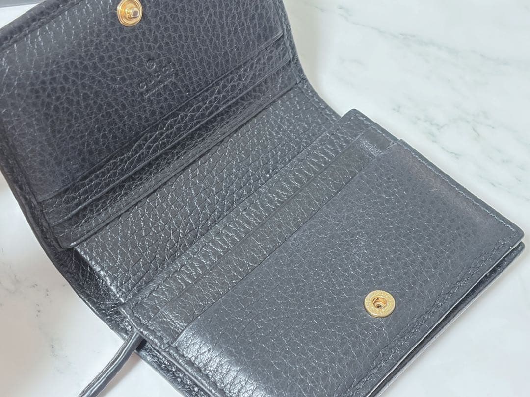 GUCCI 二つ折り財布 GG カードケース ウォレット ブラック