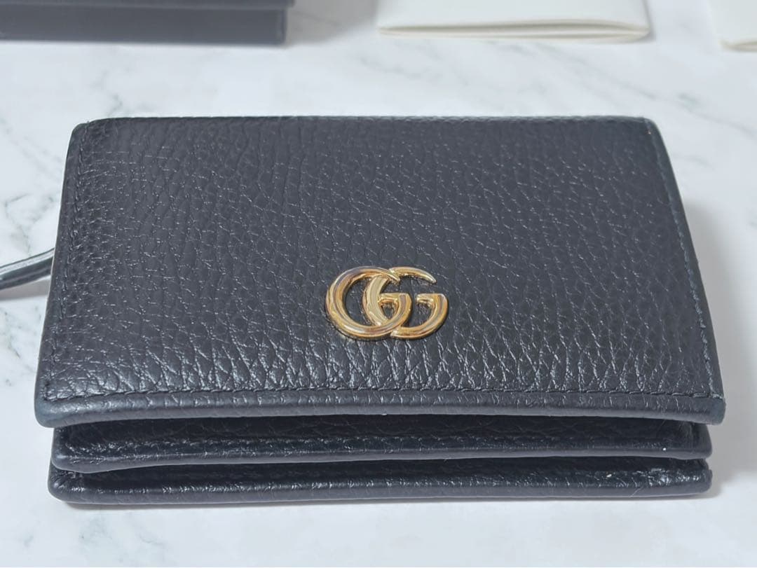 GUCCI 二つ折り財布 GG カードケース ウォレット ブラック