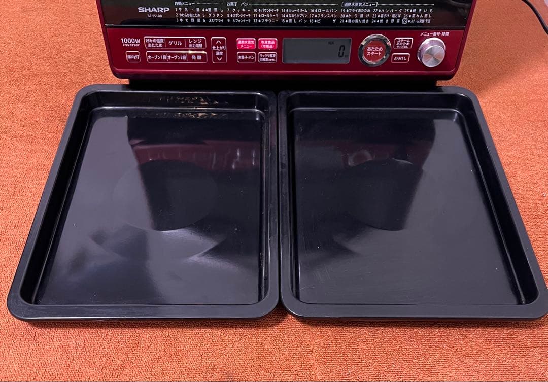 SHARP ２段 オーブンレンジ 1000W レッド 電子レンジ