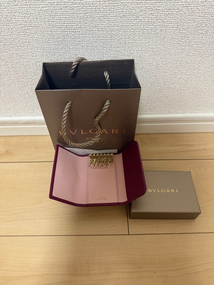 【Rena】BVLGARI ワインレッド キーケース